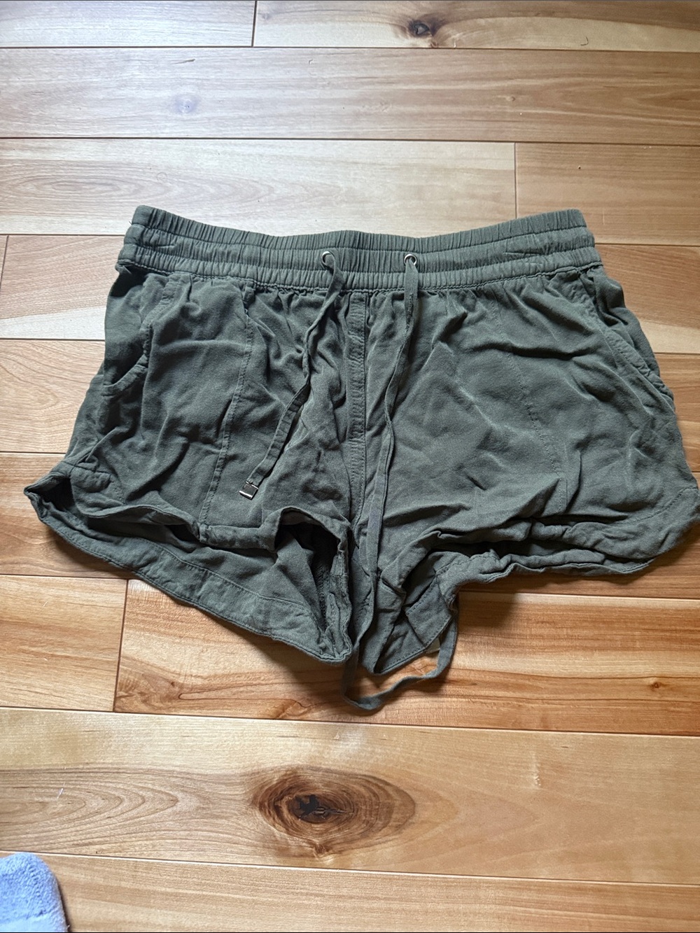 BE COOL Olive Drawstring Athletic Shorts